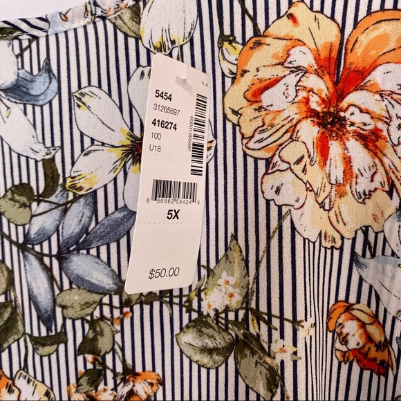 NWT In Every Story Floral Blouse Plus Size 5X - Picture 7 of 8